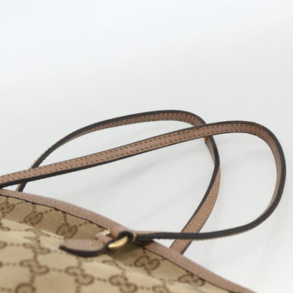 Gucci GUCCI GG Canvas Brie Tote Bag Beige Gold 323671 Authentic BA11225