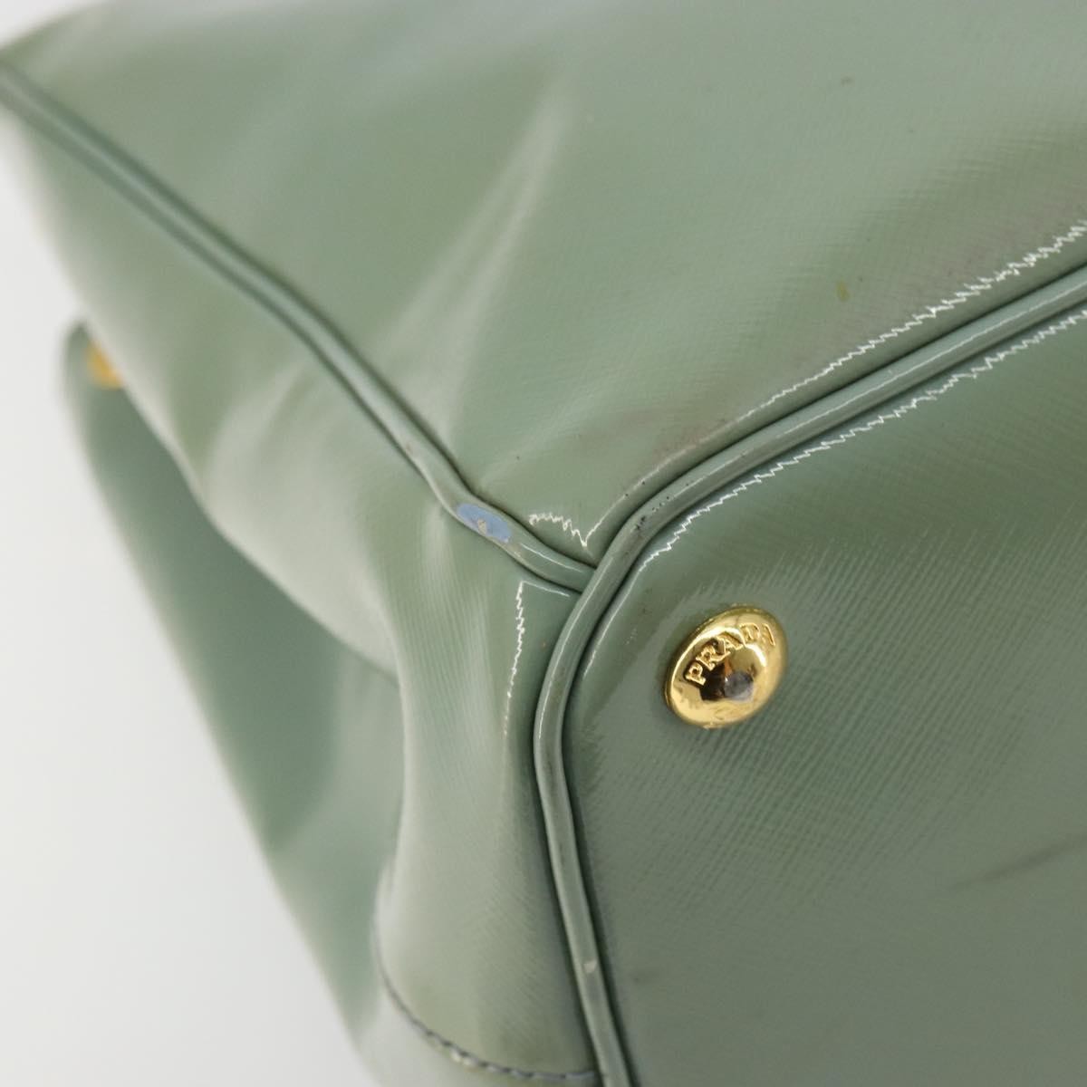 Prada PRADA Galleria Hand Bag Safiano leather 2way Green Gold Authentic bs35189