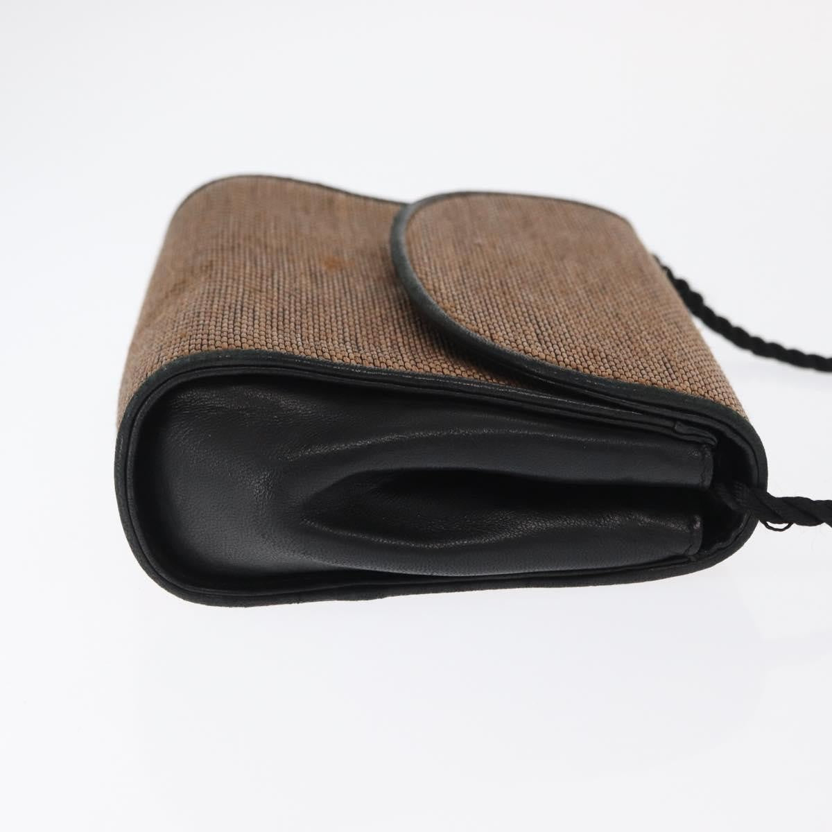 Gucci GUCCI Shoulder Bag Canvas Gold Brown Authentic ka1072