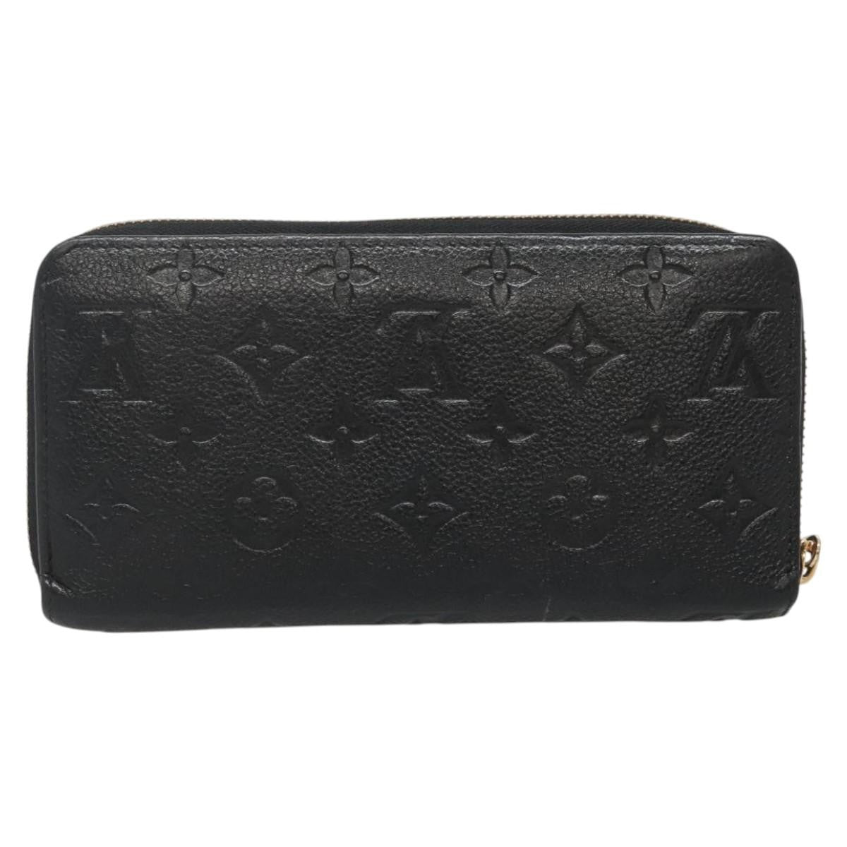 Louis Vuitton LOUIS VUITTON Monogram Empreinte Zippy Wallet Wallet Black M61864 LV Authentic hk2892 Bag
