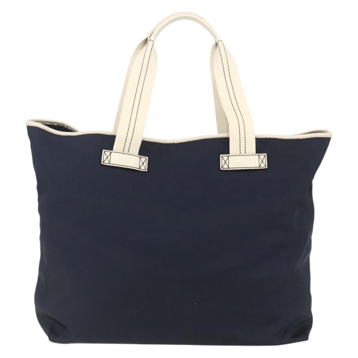Gucci GUCCI Tote Bag Nylon Navy Silver 169943 Authentic fm4956