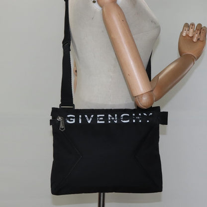 Givenchy GIVENCHY Shoulder Bag Nylon Black Silver Authentic bs23553