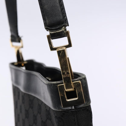 Gucci GUCCI GG Canvas Shoulder Bag Black Gold 33900 Authentic 139189A
