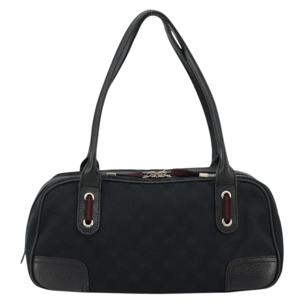 Gucci GUCCI GG Canvas Princi Hand Bag Black Gold 161720 Authentic 176928