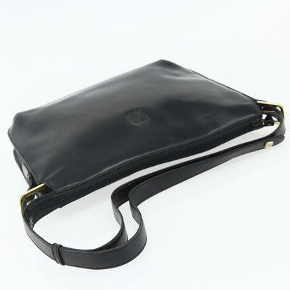 Loewe LOEWE Anagram Shoulder Bag Leather Black Gold Authentic 177548
