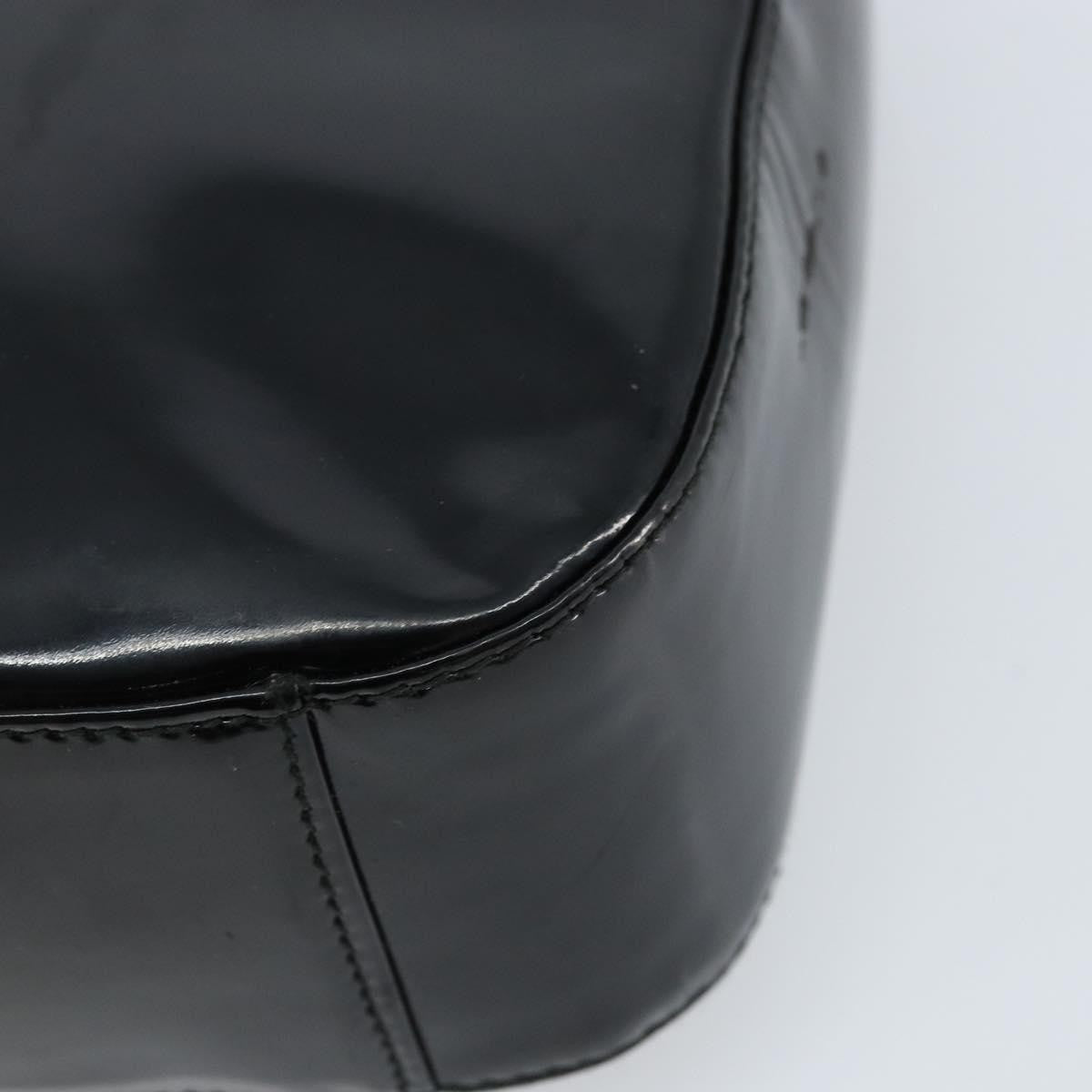 Gucci GUCCI Hand Bag Patent leather Black Silver 007 2046 0249 Authentic 172096