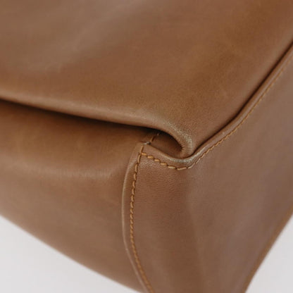 Gucci GUCCI Hand Bag Leather Brown Gold Authentic ka3873