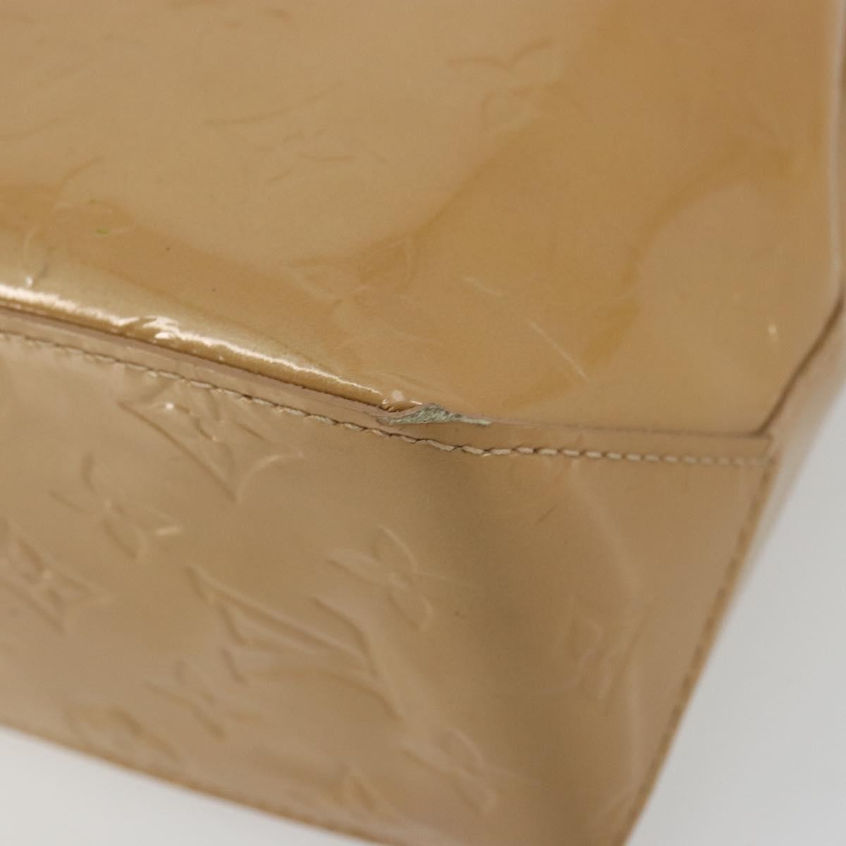 Louis Vuitton LOUIS VUITTON Monogram Vernis Reade PM Hand Bag Noisette M91334 LV Authentic BA12809