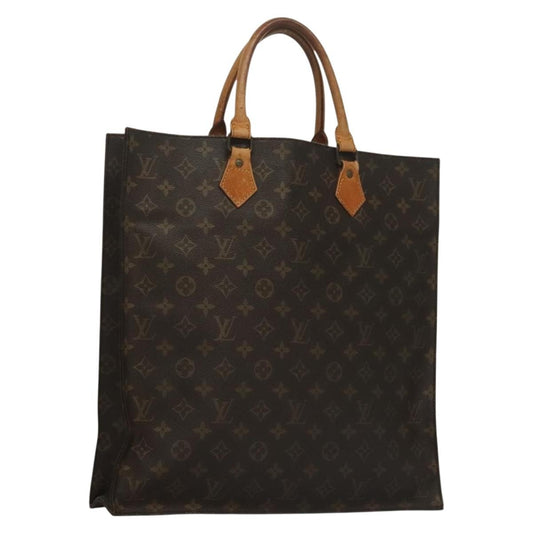 Louis Vuitton LOUIS VUITTON Monogram Sac Plat Hand Bag M51140 LV Authentic 135616