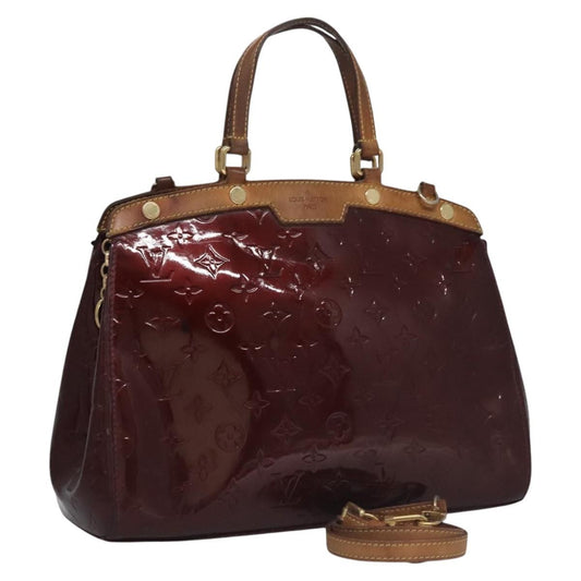 Louis Vuitton LOUIS VUITTON Vernis Blair MM Hand Bag 2way Rouge Favist M91690 LV Authentic EC506