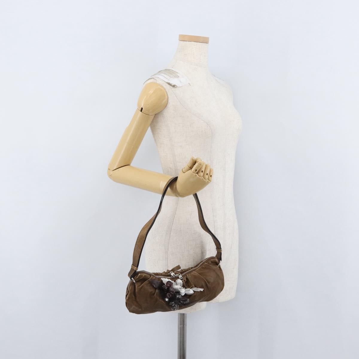 Chloé Chloé Chloe Shoulder Bag Leather Brown Silver Authentic 172747