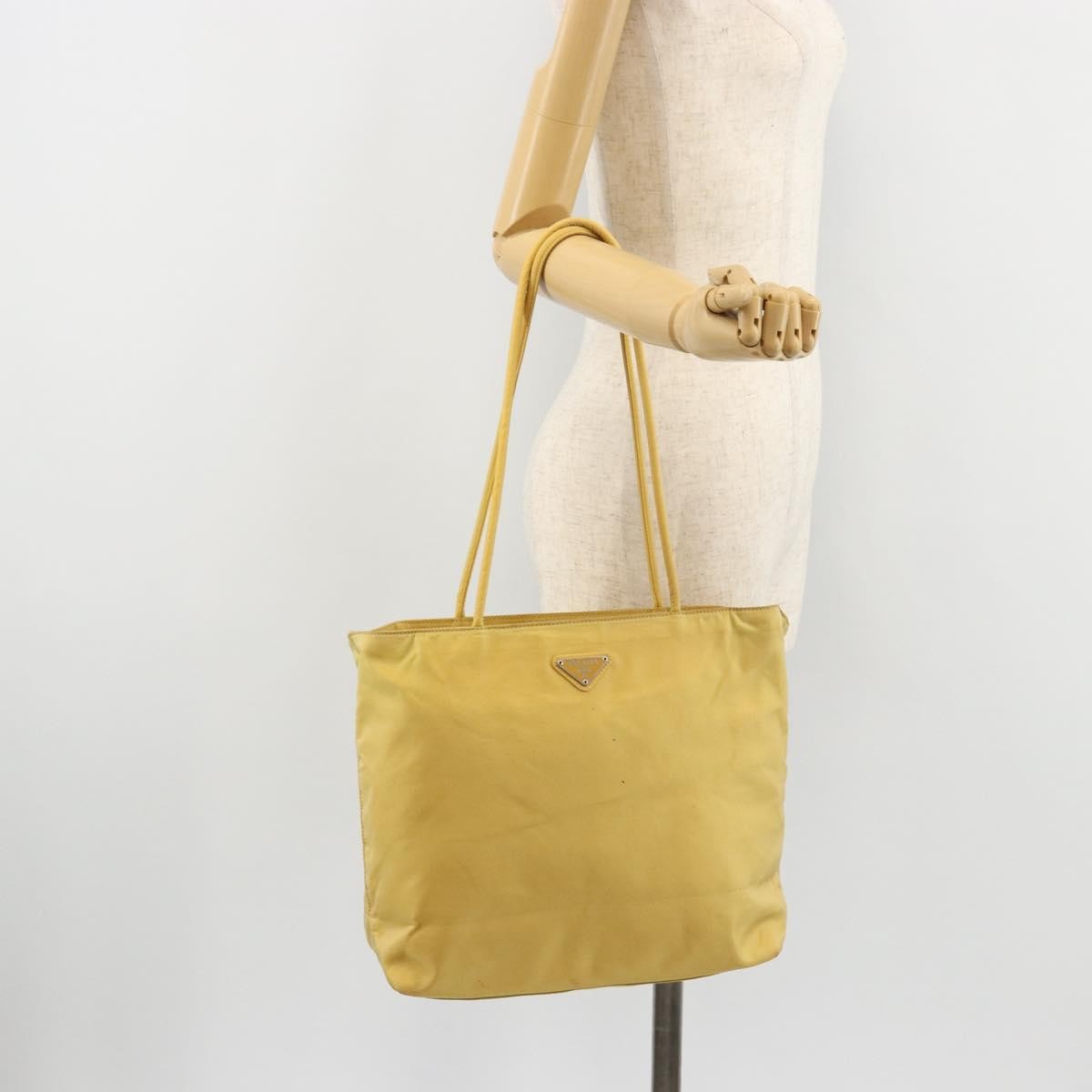 Prada PRADA Tote Bag Nylon Yellow Authentic 181131