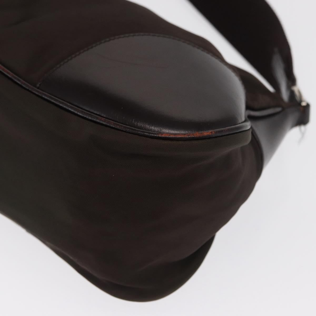 Prada PRADA Shoulder Bag Nylon Khaki Silver Authentic 169376