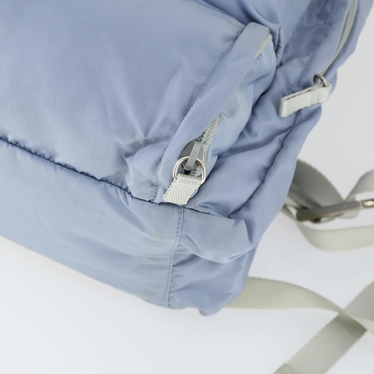 Prada PRADA Backpack Nylon Light Blue Silver Authentic 169576 Bag