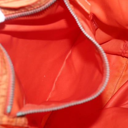 Prada PRADA Tote Bag Nylon Orange Silver Authentic 142868