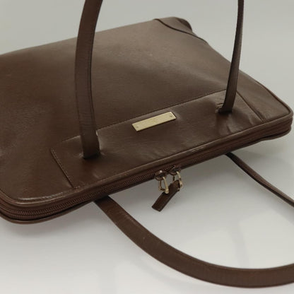 Gucci GUCCI Tote Bag Leather Brown Authentic 133332