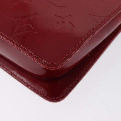 Louis Vuitton LOUIS VUITTON Monogram Vernis Motto Accessory Pouch Red M91137 LV Authentic YKZ724 Bag