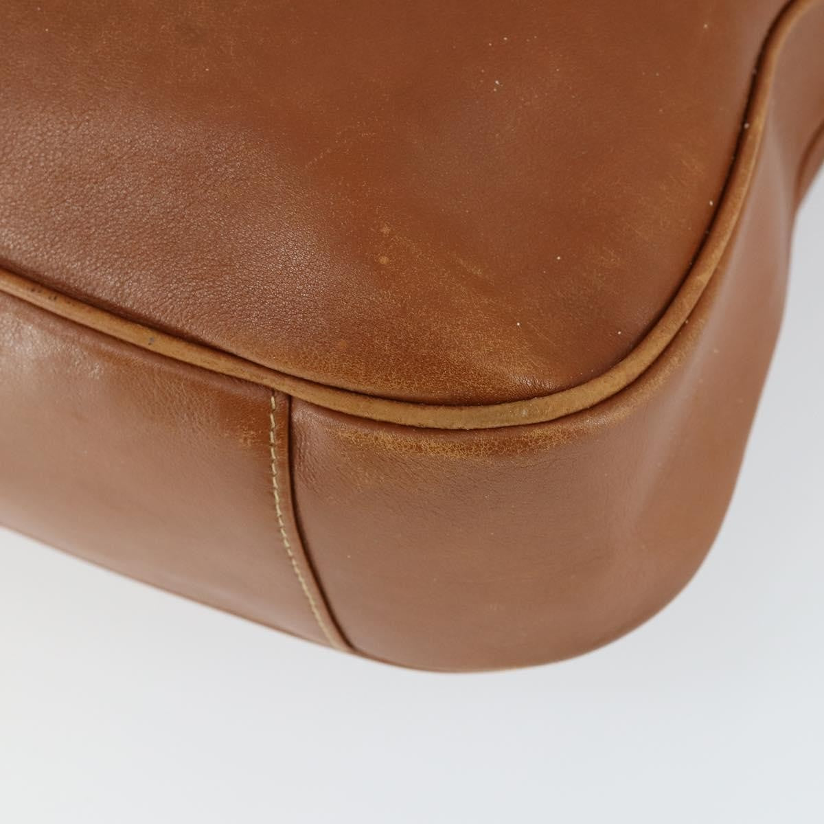 Gucci GUCCI Bamboo Hand Bag Leather 2way Brown Gold 001 1577 2615 Authentic 166632