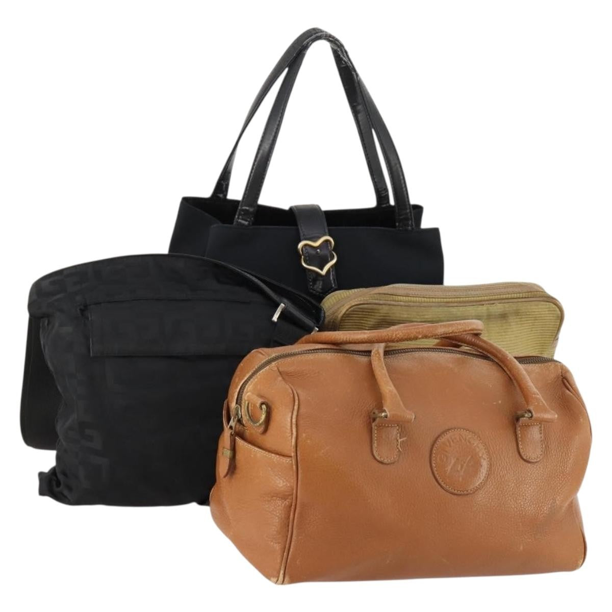 Givenchy GIVENCHY Saint Laurent Bag Leather Canvas 4 Set Beige Black Brown Authentic 168821