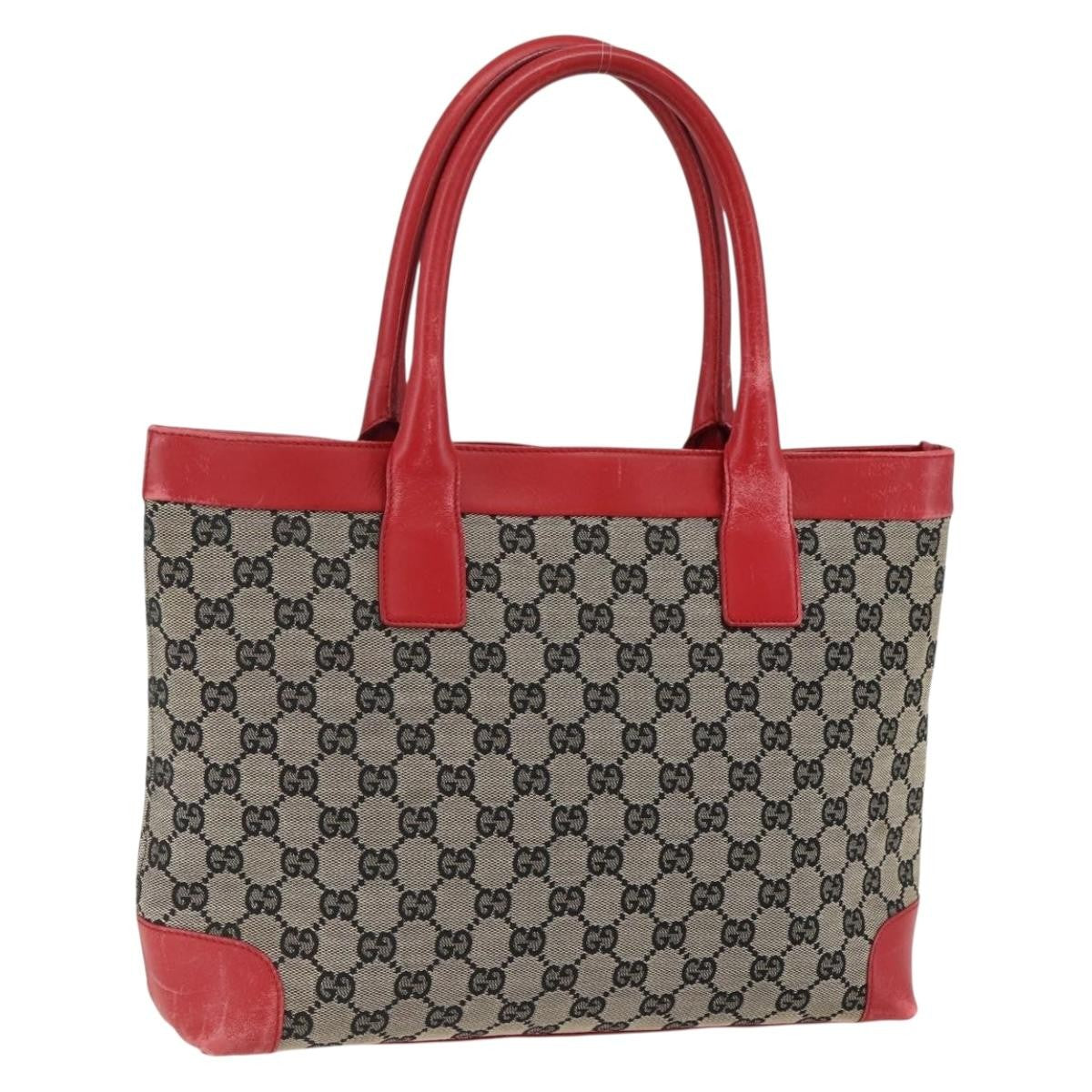 Gucci GUCCI GG Canvas Tote Bag Navy 002 1119 Authentic ep13408