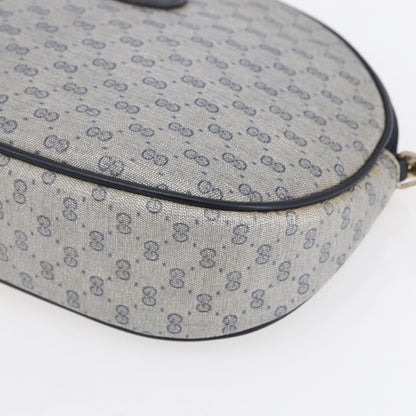 Gucci GUCCI Micro GG Supreme Shoulder Bag PVC Navy Gold Authentic BA7782