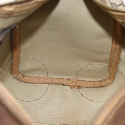 Gucci GUCCI GG Supreme Web Sherry Line Hand Bag PVC Beige Gold Authentic BAZ031
