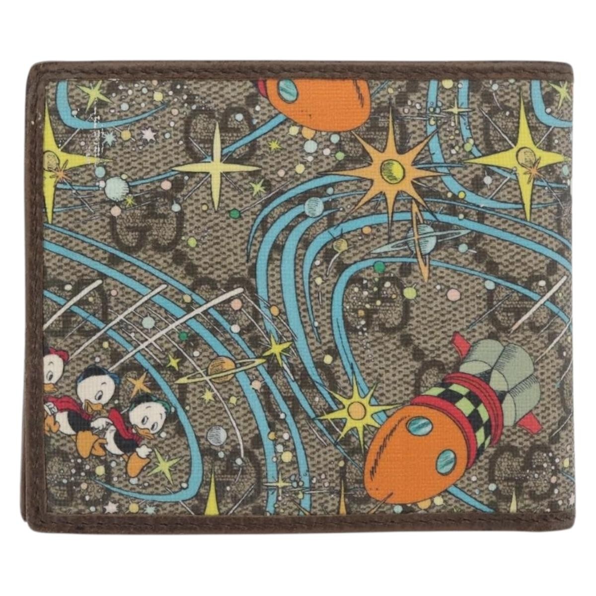 Gucci GUCCI Disney Collaboration Donald GG Supreme Wallet PVC 647937 Authentic YKZ1064M Bag