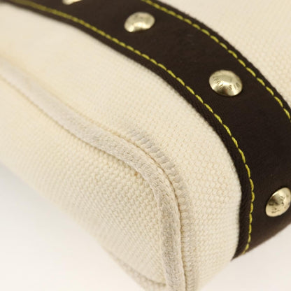 Louis Vuitton LOUIS VUITTON Antigua Cabas PM Hand Bag Black Beige M40039 LV Authentic BA11190