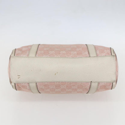 Gucci GUCCI GG Canvas Hand Bag Outlet Pink Gold 130942 Authentic 160602