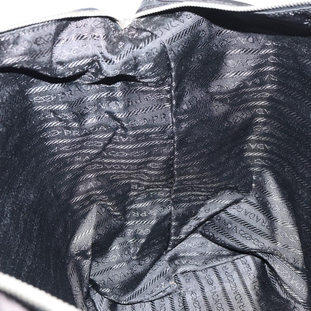 Prada PRADA Tote Bag Nylon Black Silver Authentic 151531