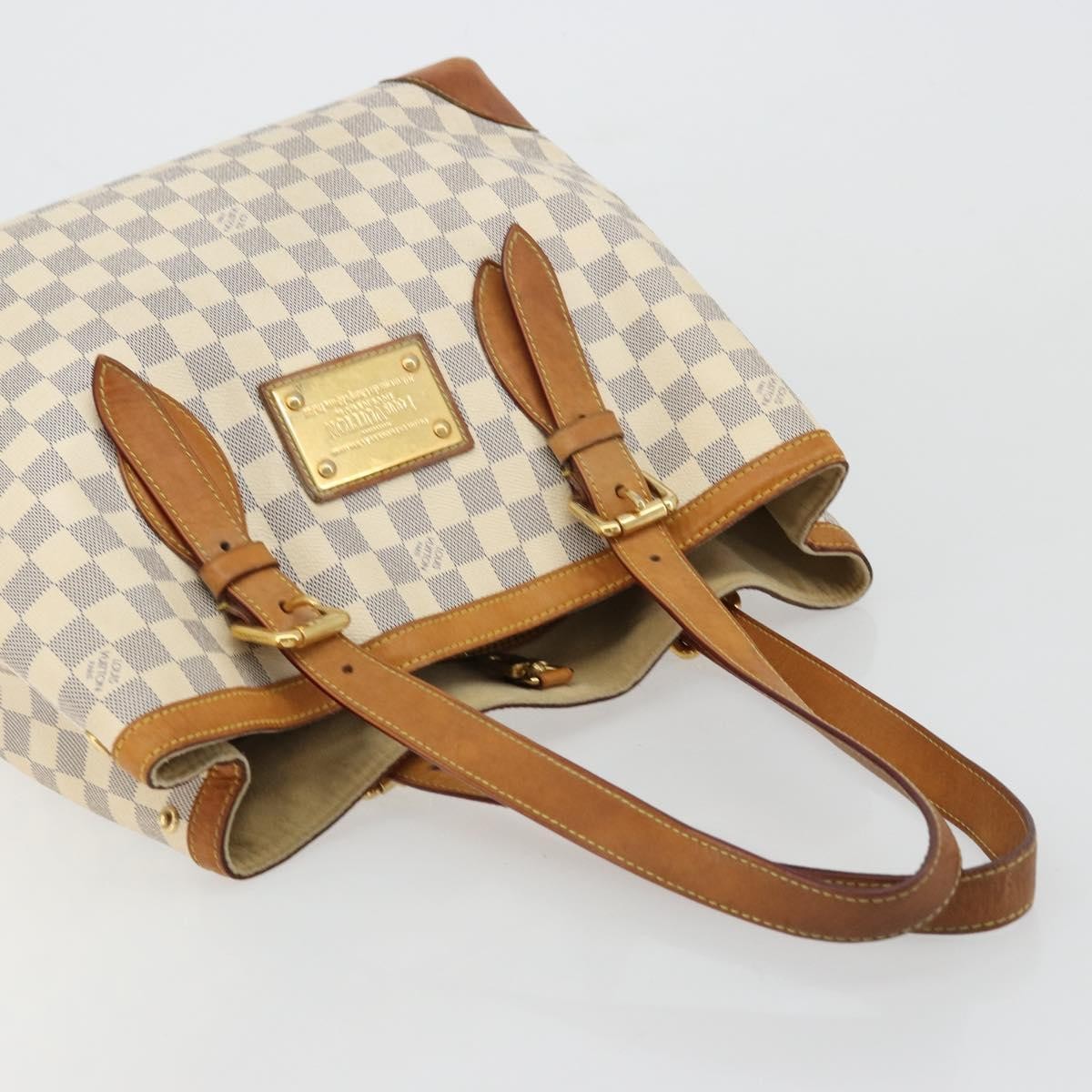 Louis Vuitton LOUIS VUITTON Damier Azur Hampstead MM Tote Bag N51206 LV Authentic ep14515