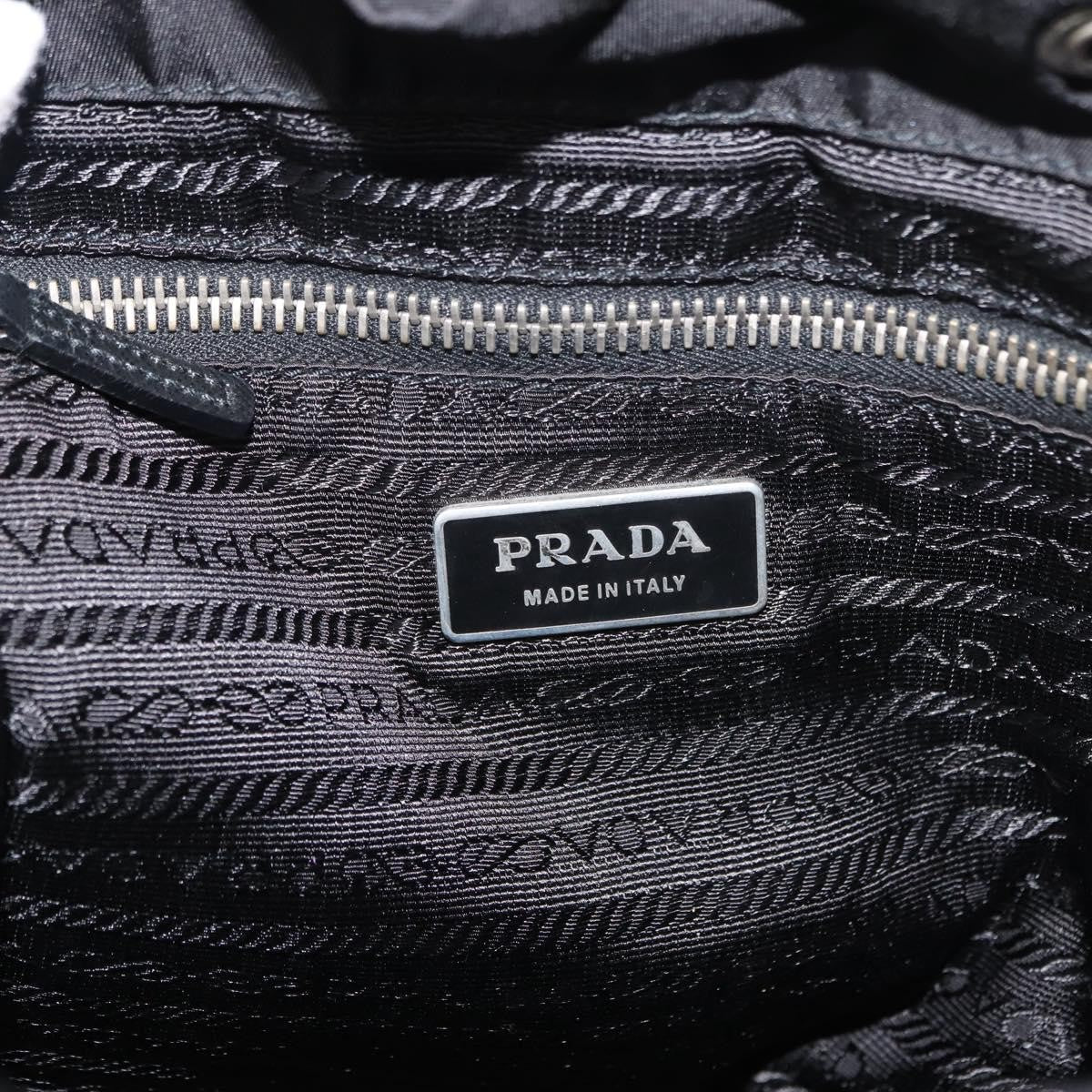 Prada PRADA Shoulder Bag Nylon Black Silver Authentic 147527