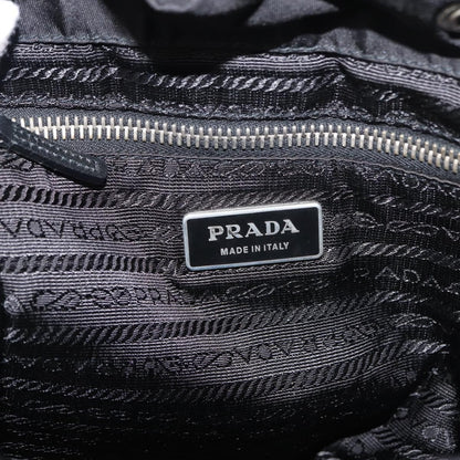 Prada PRADA Shoulder Bag Nylon Black Silver Authentic 147527