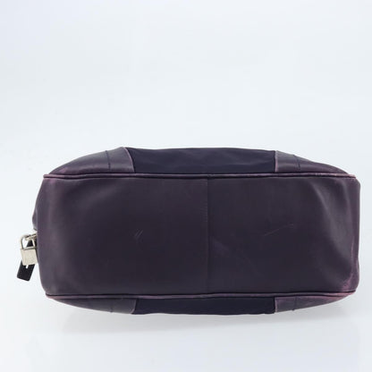 Prada PRADA Boston Bag Nylon Purple Silver Authentic ep13475
