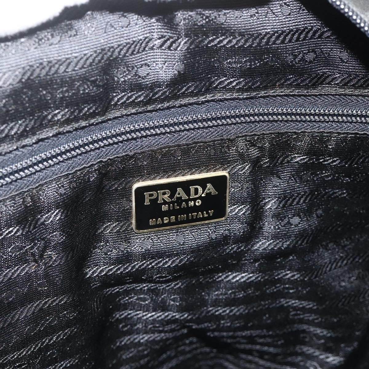Prada PRADA Boston Bag Nylon Black Gold Authentic 176251