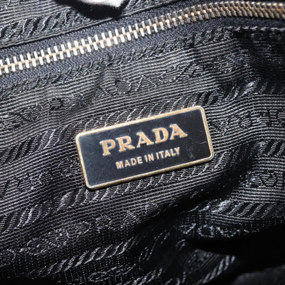 Prada PRADA Hand Bag Nylon Red Gold Authentic ki6141