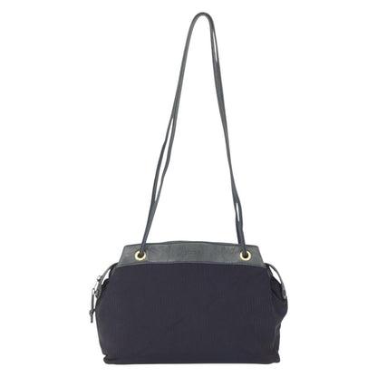Loewe LOEWE Shoulder Bag Nylon Navy Gold Authentic 159401
