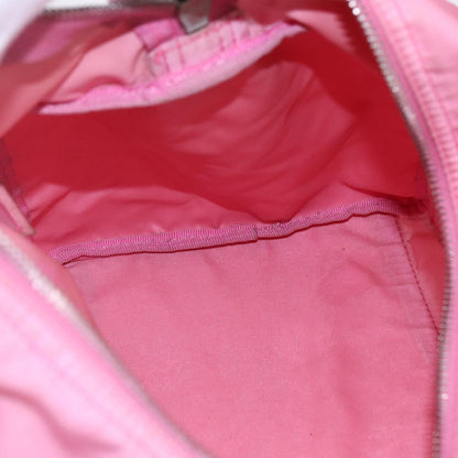 Prada PRADA Hand Bag Nylon Pink Silver Authentic 155083