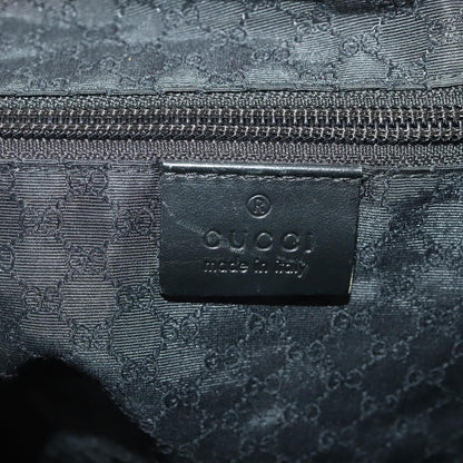 Gucci GUCCI Shoulder Bag Canvas Black Silver Authentic BA11545