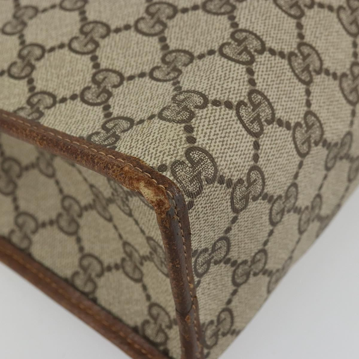 Gucci GUCCI GG Supreme Web Sherry Line Hand Bag PVC Beige Gold 002 4083 39 Authentic ka4103