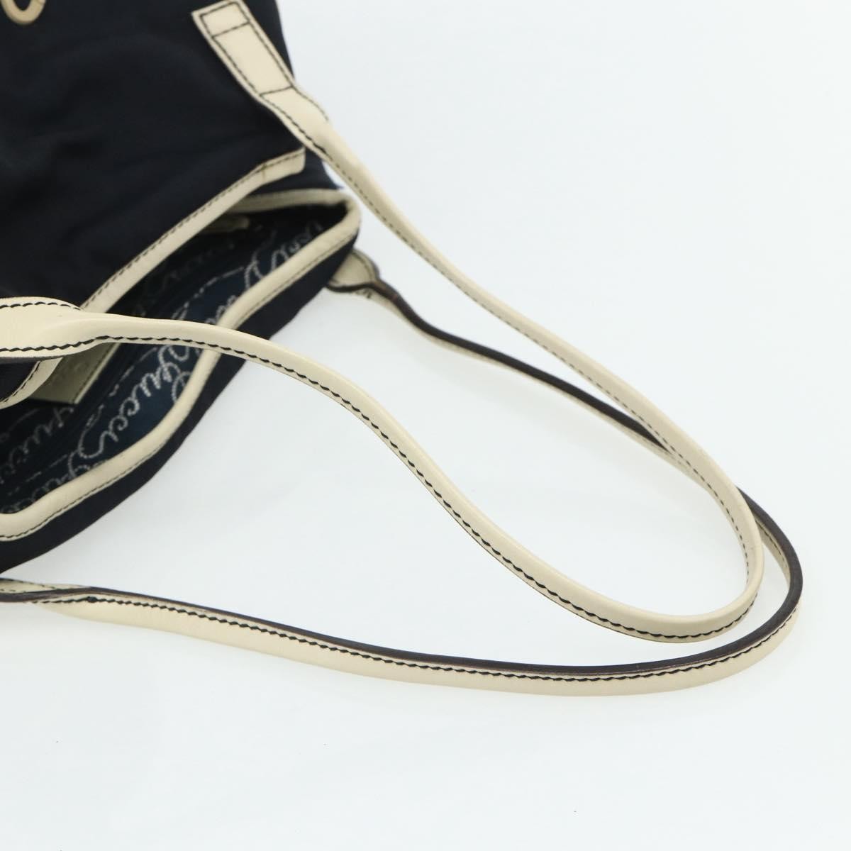 Gucci GUCCI Tote Bag Canvas Gold Navy 169949 Authentic bs34912