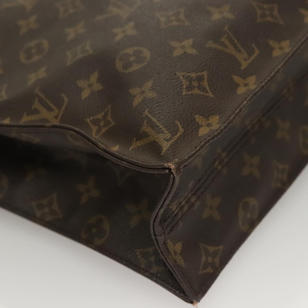 Louis Vuitton LOUIS VUITTON Monogram Sac Plat Hand Bag M51140 LV Authentic 135616