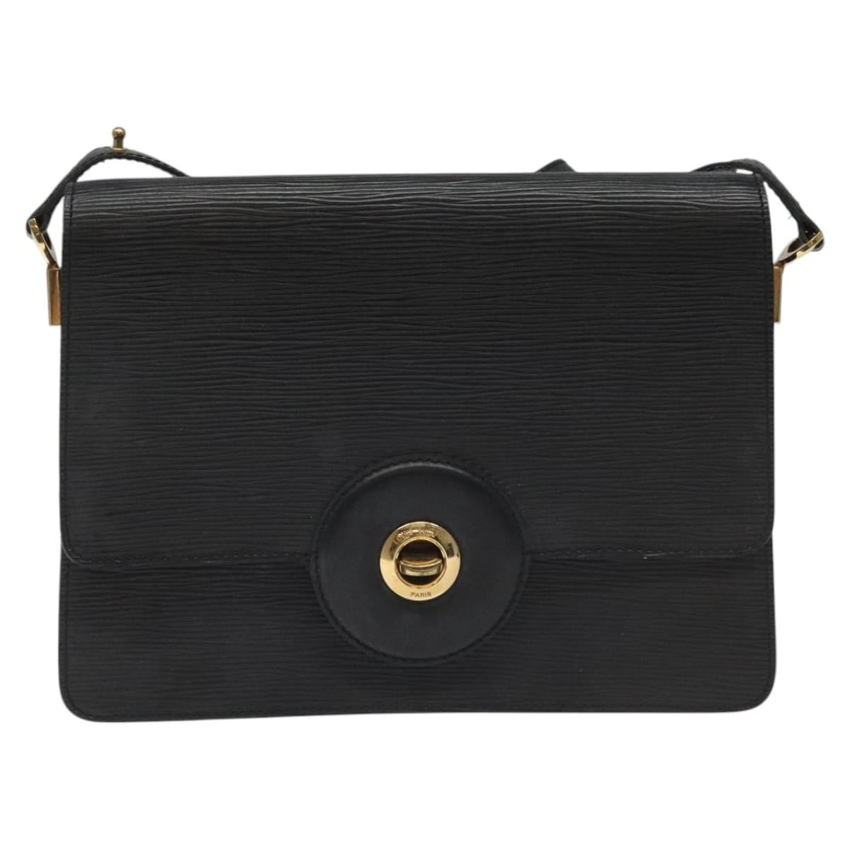 Louis Vuitton LOUIS VUITTON Epi Free Run Shoulder Bag Black M52402 LV Authentic 114385