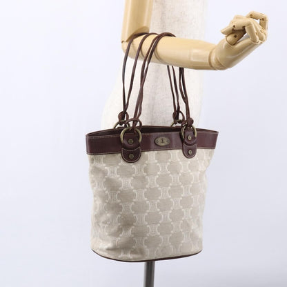 Celine CELINE Macadam Canvas Tote Bag Beige Authentic bs30631