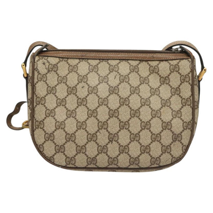 Gucci GUCCI GG Supreme Web Sherry Line Bag PVC Beige Gold 89 02 032 Authentic 128996
