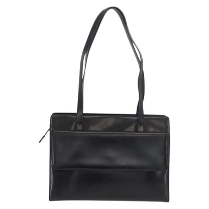 Gucci GUCCI Tote Bag Leather Black Silver Authentic 175365