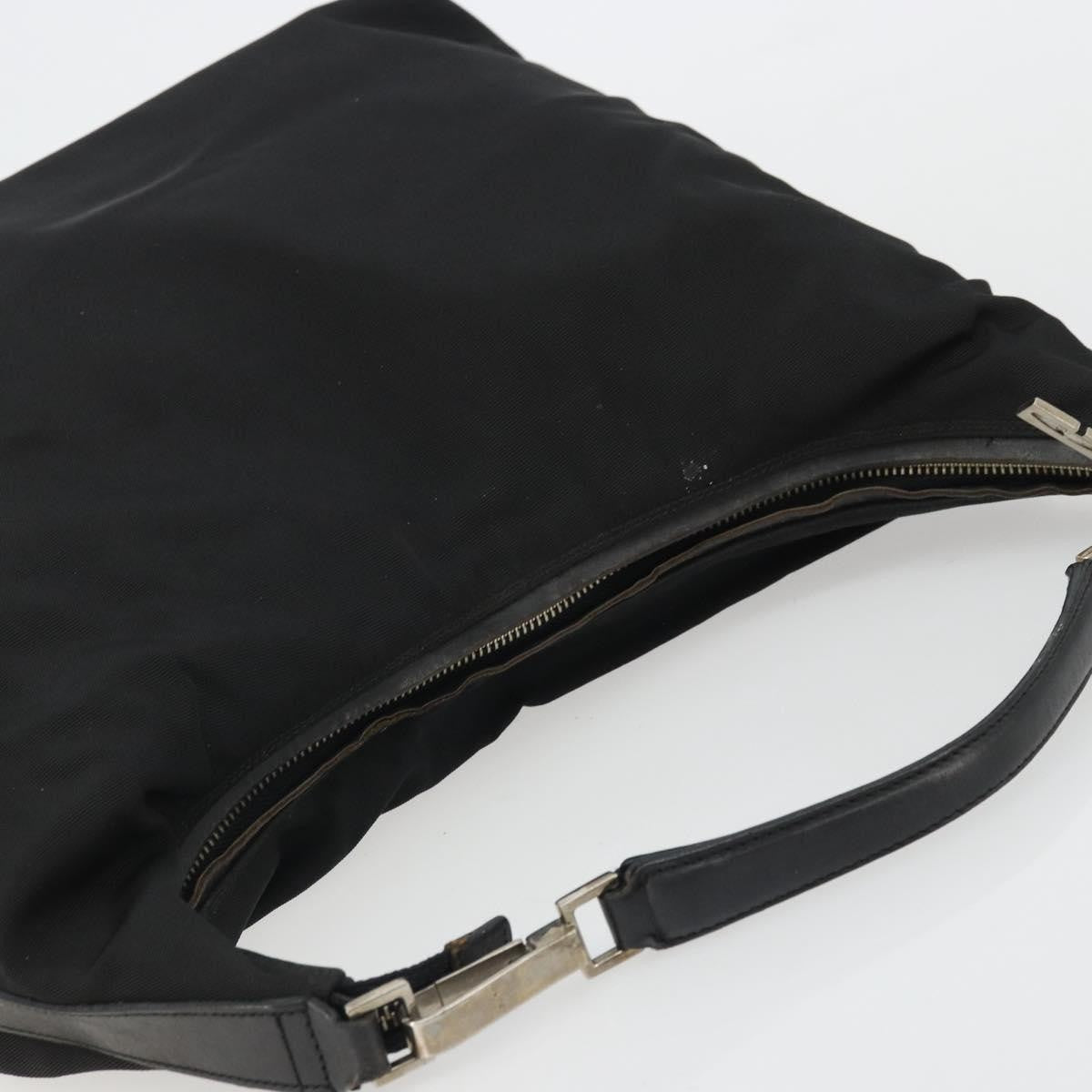 Gucci GUCCI Shoulder Bag Nylon Black Silver 001 1955 3444 Authentic 175342