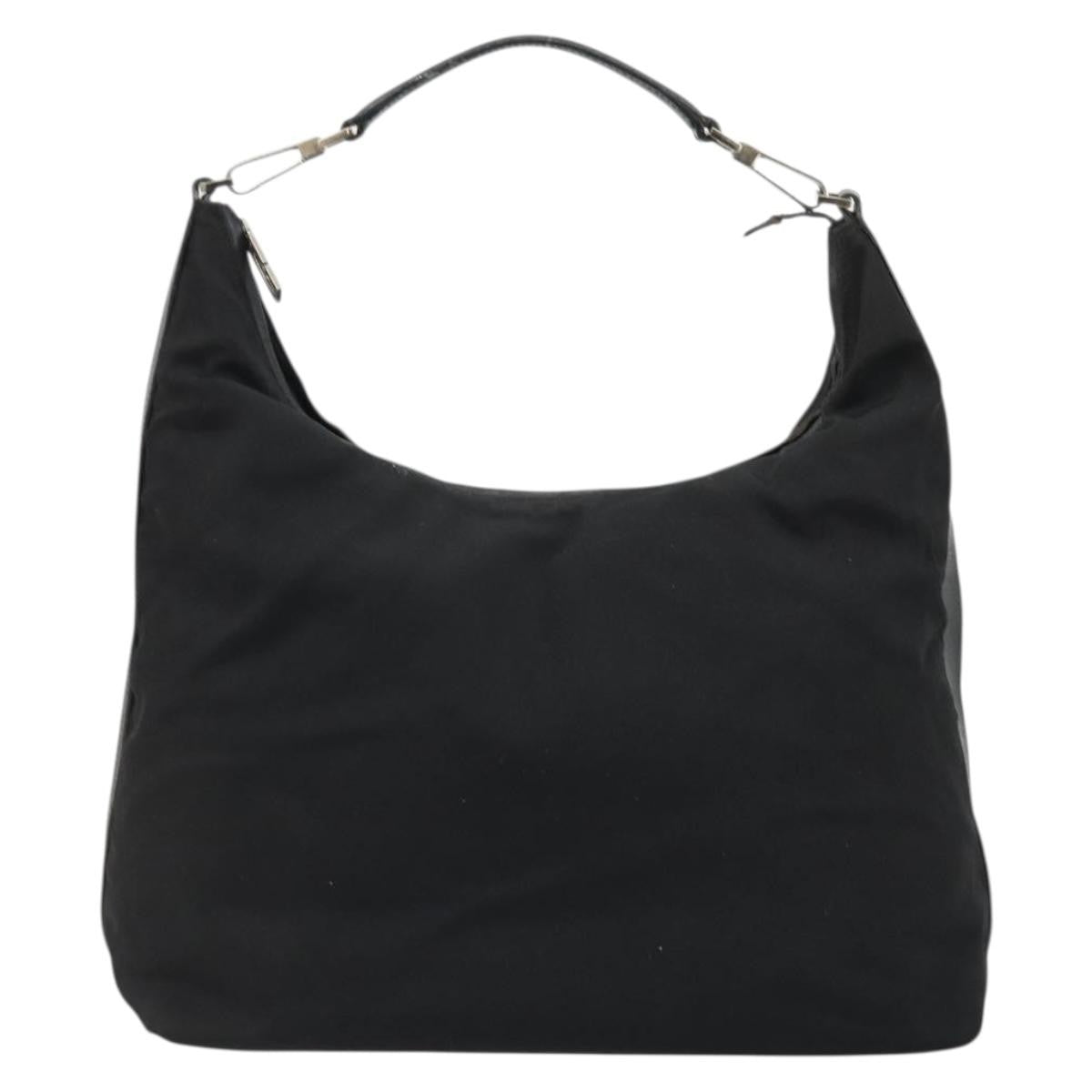Gucci GUCCI Shoulder Bag Nylon Black Silver 001 1955 3444 Authentic 175342