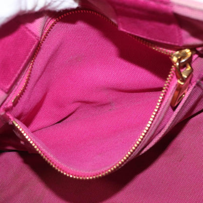 Prada PRADA Canapa PM Hand Bag Canvas 2way Pink Gold Authentic 162515