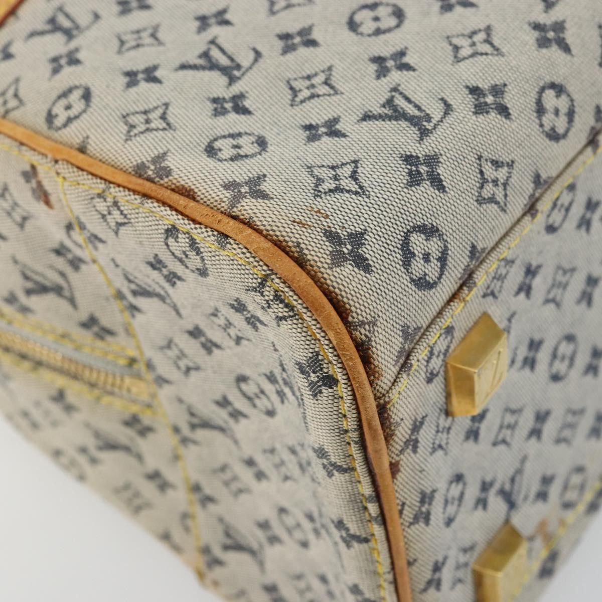 Louis Vuitton LOUIS VUITTON Monogram Mini Marie Hand Bag Blue M92003 LV Authentic ep14206